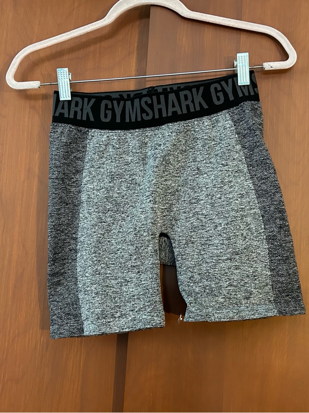 Gymshark Black and Heather gray bike shorts